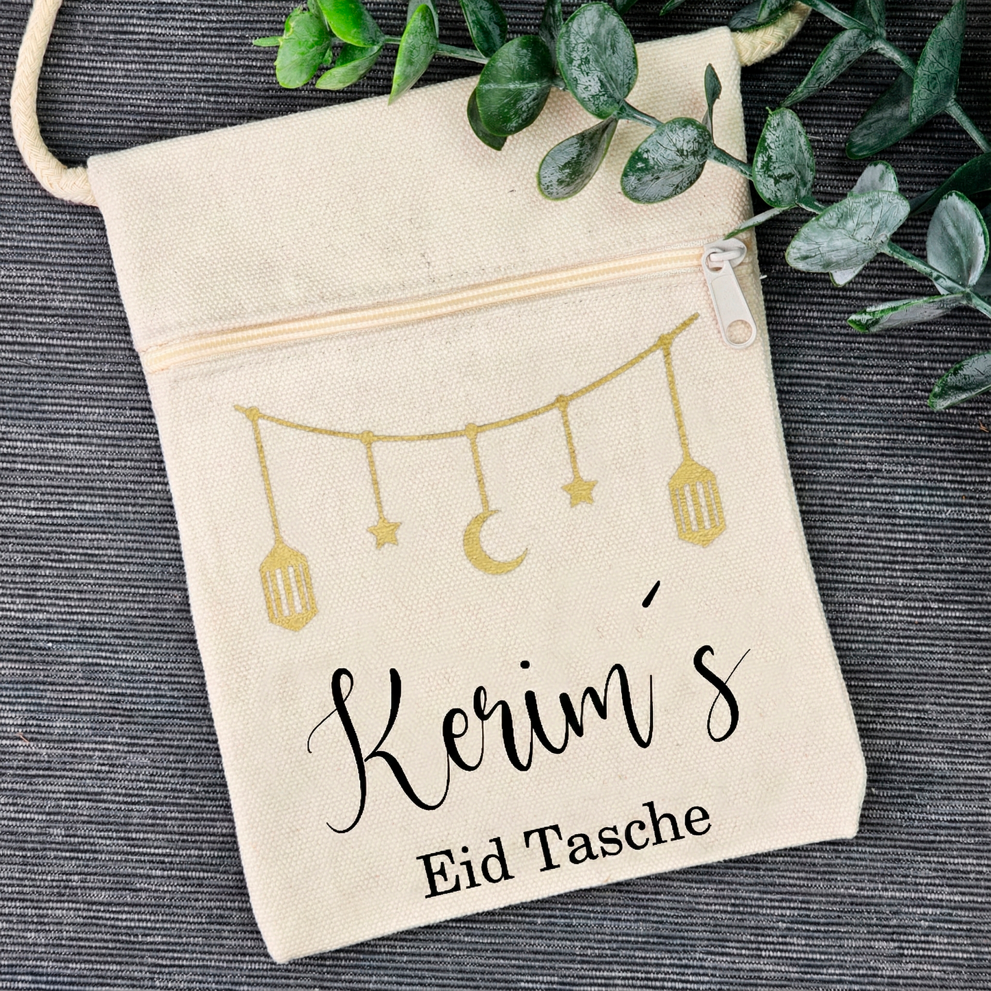 Bayram / Eid Tasche mit Namen – Personalisierbar (Eid Mubarak, Ramadan Geschenk – Motiv Gierlande)