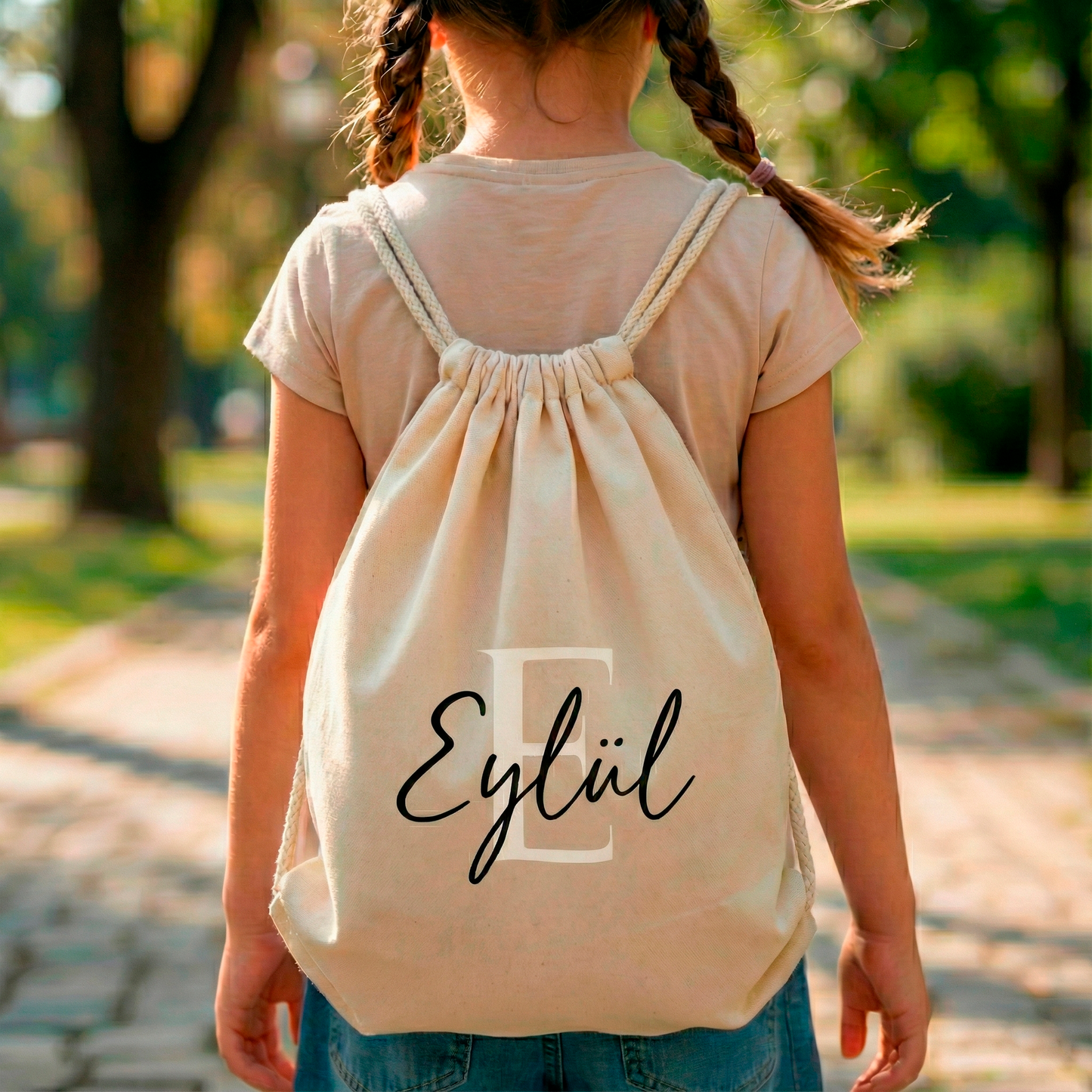 Personalisierter Turnbeutel aus Baumwolle | Sport- & Schulbeutel | Name | Schule, Sport, Freizeit