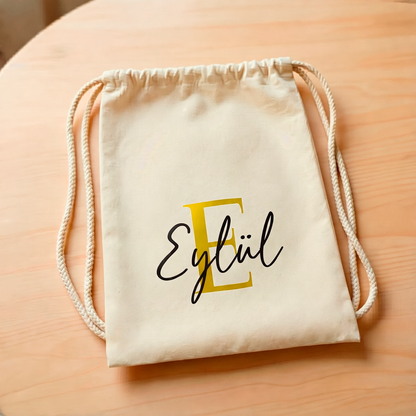 Personalisierter Turnbeutel aus Baumwolle | Sport- & Schulbeutel | Name | Schule, Sport, Freizeit