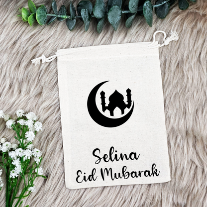 Bayram Kesesi / Eid Säckchen mit Namen – Personalisierbar (Eid Mubarak, Ramadan Geschenk)
