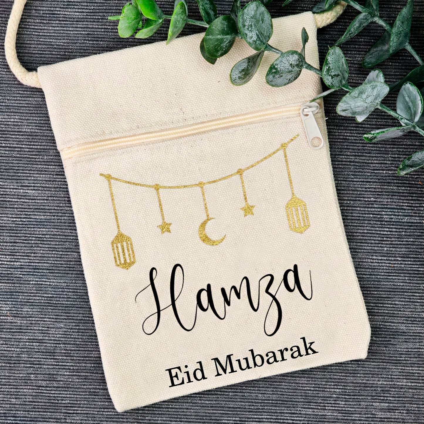 Bayram / Eid Tasche mit Namen – Personalisierbar (Eid Mubarak, Ramadan Geschenk – Motiv Gierlande)