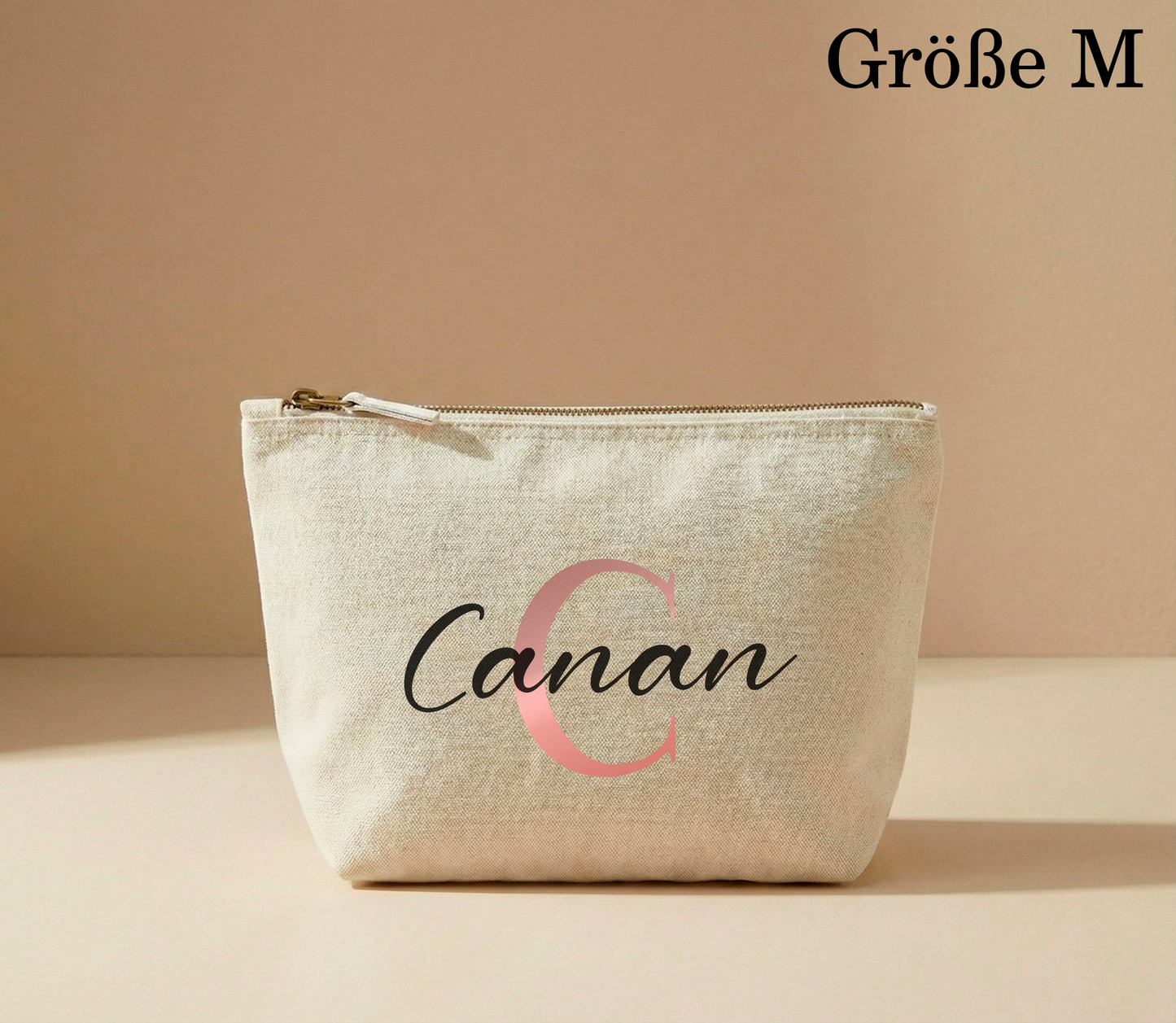 Personalisierte Accessoires-Tasche | Kosmetik- & Kulturtasche mit Namen | In 3 Größen verfügbar mit Anfangsbuchstaben