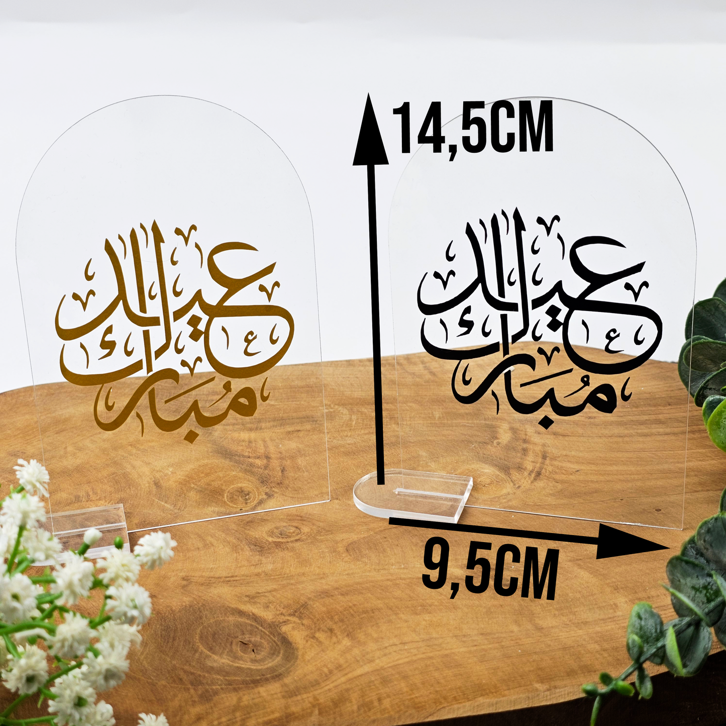Ramadan Acrylschild mit Acrylstandfuß | Bayram Deko | Eid Mubarak Tischdeko | Islamische Geschenkidee (Kalligrafie)