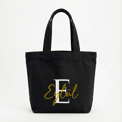 Personalisierte Mini Bag aus Baumwolle | Kleine Tasche mit Namen | Schule, Sport & Alltag