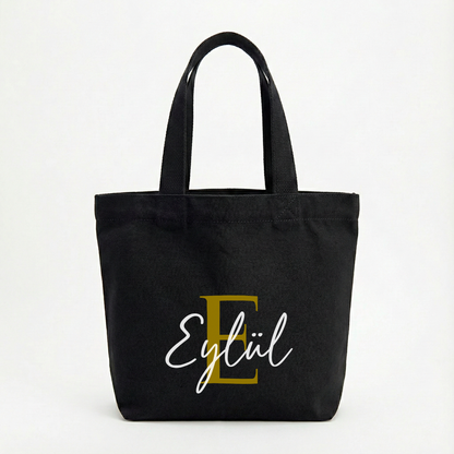 Personalisierte Mini Bag aus Baumwolle | Kleine Tasche mit Namen | Schule, Sport & Alltag