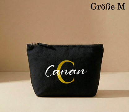 Personalisierte Accessoires-Tasche | Kosmetik- & Kulturtasche mit Namen | In 3 Größen verfügbar mit Anfangsbuchstaben
