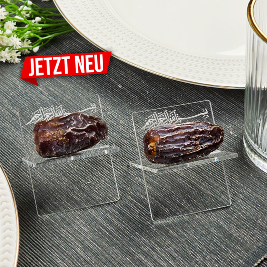 1 x Ramadan Dattelhalter mit Bismillah Gravur – Liebevolle Iftar Deko für Familie & Gäste