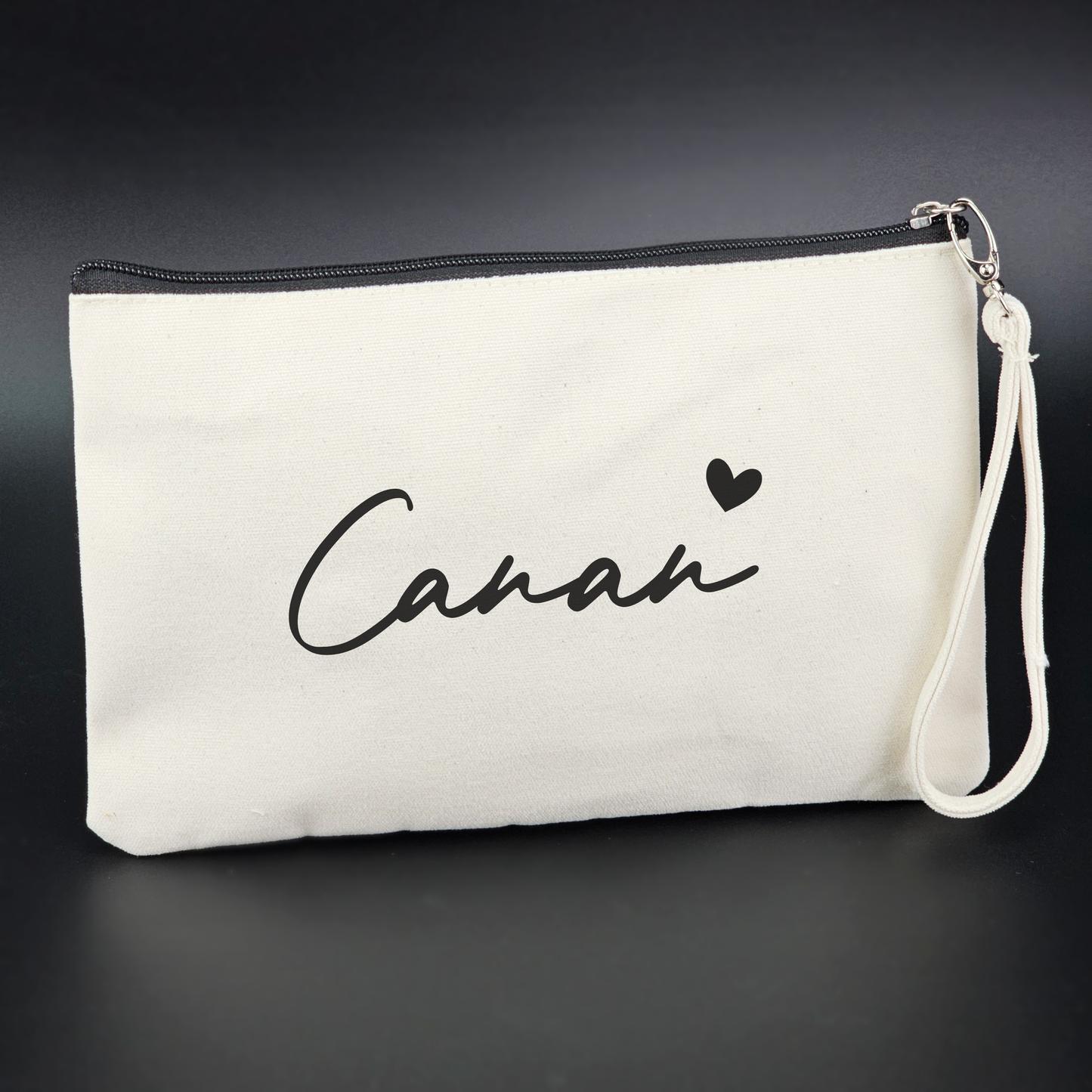 Personalisierte Kosmetiktasche aus Baumwolle | Multifunktionelle Accessoire-Tasche mit Namen