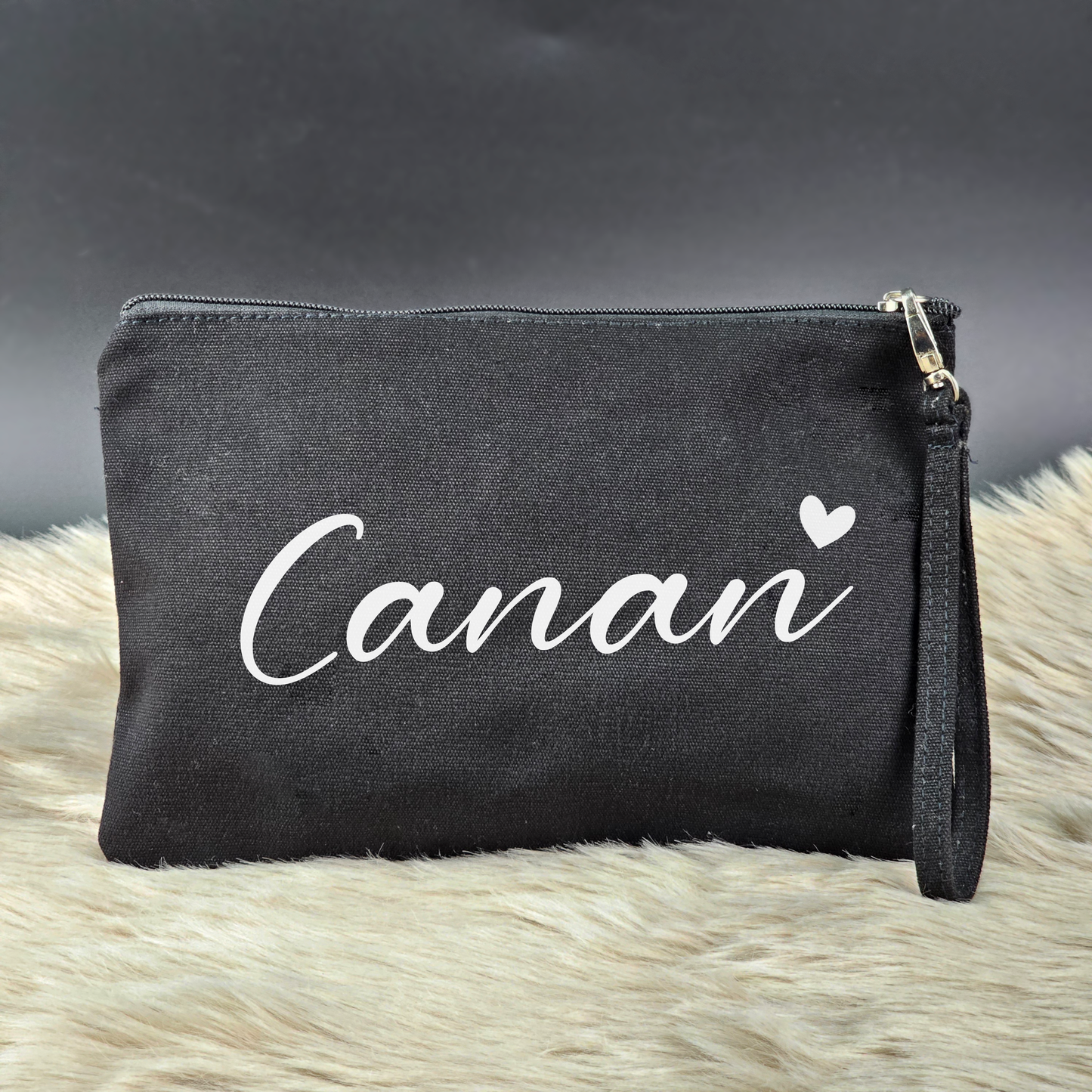 Personalisierte Kosmetiktasche aus Baumwolle | Multifunktionelle Accessoire-Tasche mit Namen