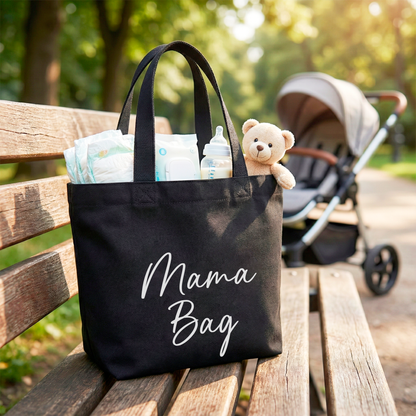 Mama Bag aus Baumwolle | Kleine Tasche für Baby-Utensilien, Spielzeug & Snacks | Alltag mit Kind