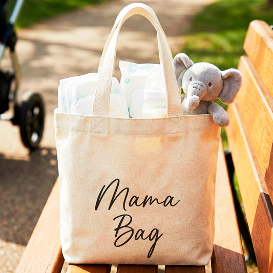 Mama Bag aus Baumwolle | Kleine Tasche für Baby-Utensilien, Spielzeug & Snacks | Alltag mit Kind