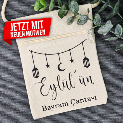 Bayram / Eid Tasche mit Namen – Personalisierbar (Eid Mubarak, Ramadan Geschenk – Motiv Gierlande)