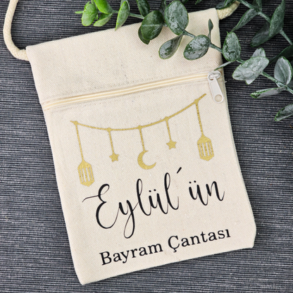 Bayram / Eid Tasche mit Namen – Personalisierbar (Eid Mubarak, Ramadan Geschenk – Motiv Gierlande)