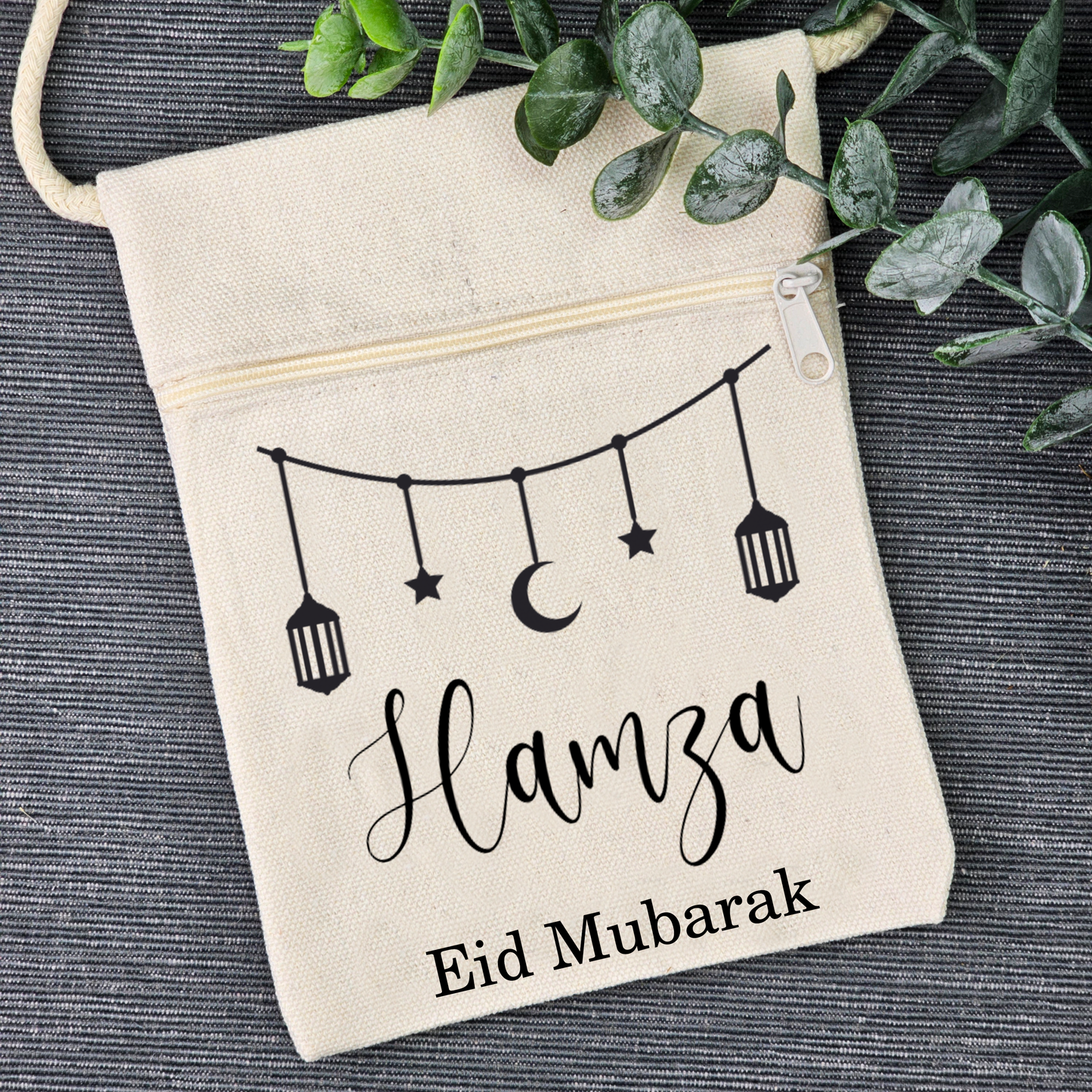 Bayram / Eid Tasche mit Namen – Personalisierbar (Eid Mubarak, Ramadan Geschenk – Motiv Gierlande)