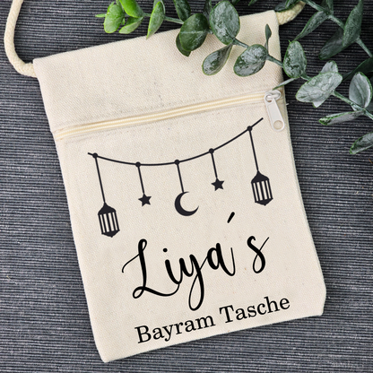 Bayram / Eid Tasche mit Namen – Personalisierbar (Eid Mubarak, Ramadan Geschenk – Motiv Gierlande)
