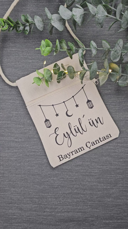 Bayram / Eid Tasche mit Namen – Personalisierbar (Eid Mubarak, Ramadan Geschenk – Motiv Gierlande)