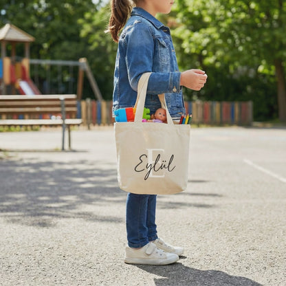 Personalisierte Mini Bag aus Baumwolle | Kleine Tasche mit Namen | Schule, Sport & Alltag