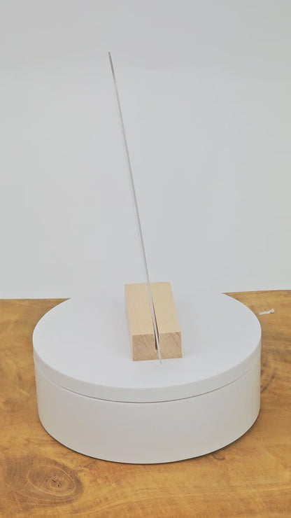 Ramadan Acrylschild mit Holzfuß | Bayram Deko | Eid Mubarak Tischdeko | Islamische Geschenkidee (Kalligrafie)