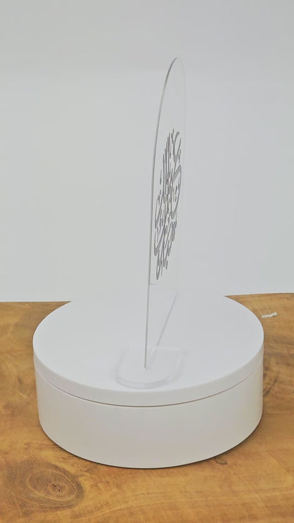 Ramadan Acrylschild mit Acrylstandfuß | Bayram Deko | Eid Mubarak Tischdeko | Islamische Geschenkidee (Kalligrafie)