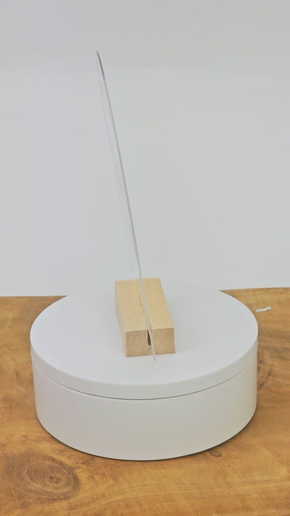 Ramadan Acrylschild mit Holzfuß | Bayram Deko | Eid Mubarak Tischdeko | Islamische Geschenkidee (Ramadan Mubarak)