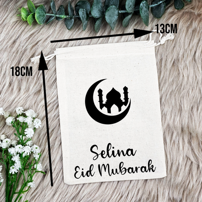 Bayram Kesesi / Eid Säckchen mit Namen – Personalisierbar (Eid Mubarak, Ramadan Geschenk)