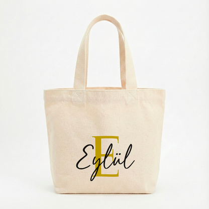 Personalisierte Mini Bag aus Baumwolle | Kleine Tasche mit Namen | Schule, Sport & Alltag